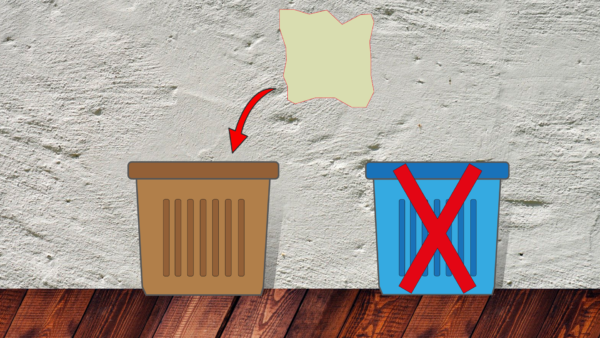 Reciclaje en la oficina: el papel con residuos orgánicos, al contenedor marrón