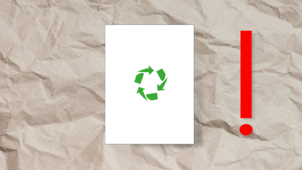 Utiliza papel reciclado